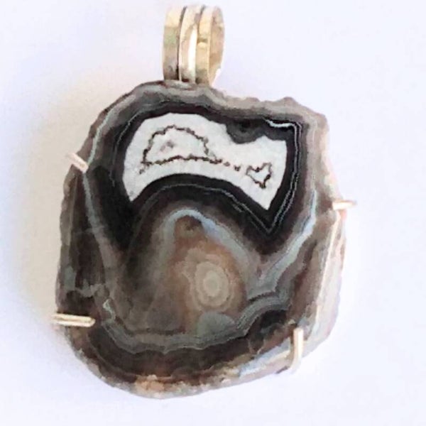 Natural Agate Slice Pendant
