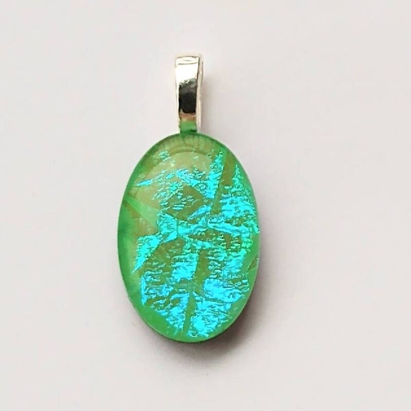 Australian Green/Blue Triplicate Opal Pendant