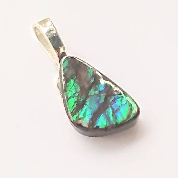 Natural Green Ammolite Pendant