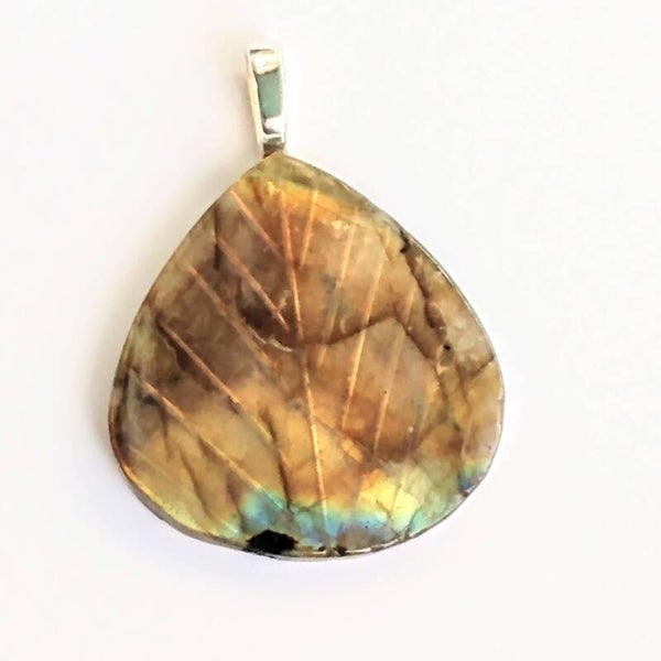 Carved Labradorite  Pendant