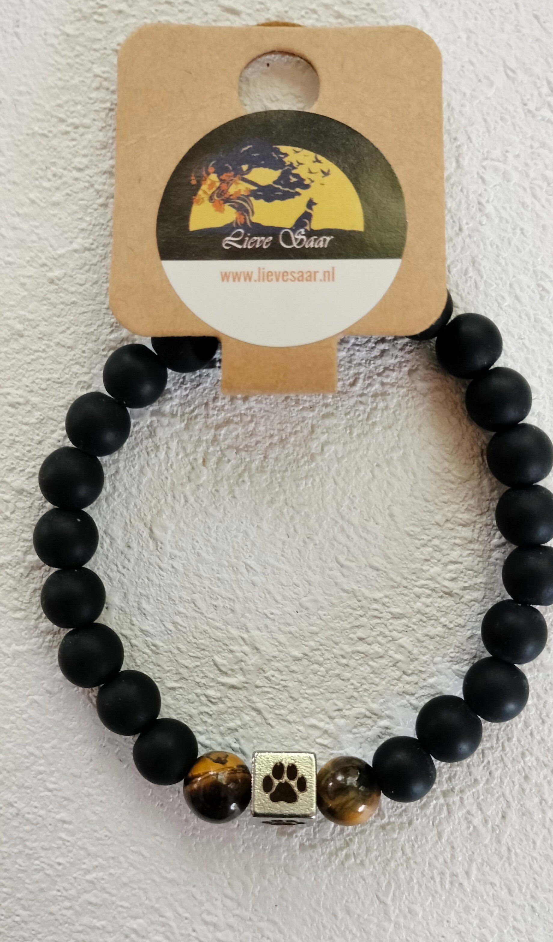 Armbandje kralen met footprint
