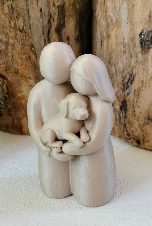 3D print beeldje man en vrouw met hondje
