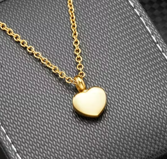 Goudkleuring as-hangertje met ketting