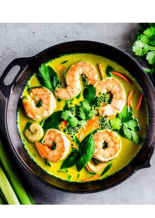 Scampi Thaïse groene curry