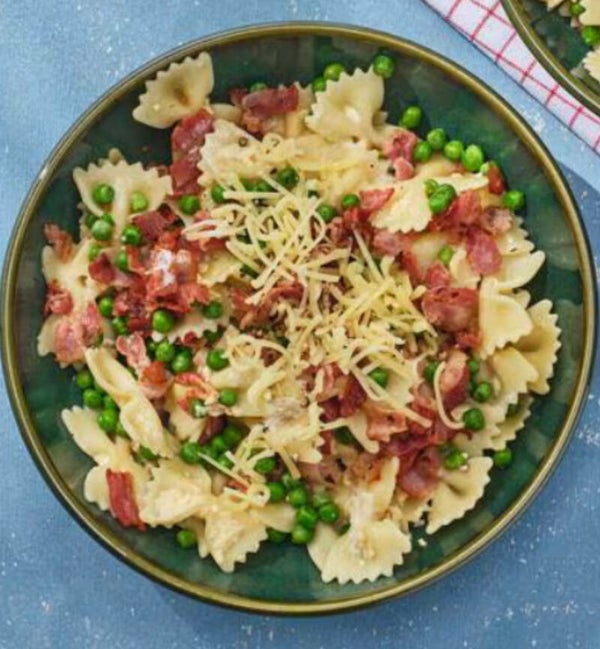 Farfalle met spek