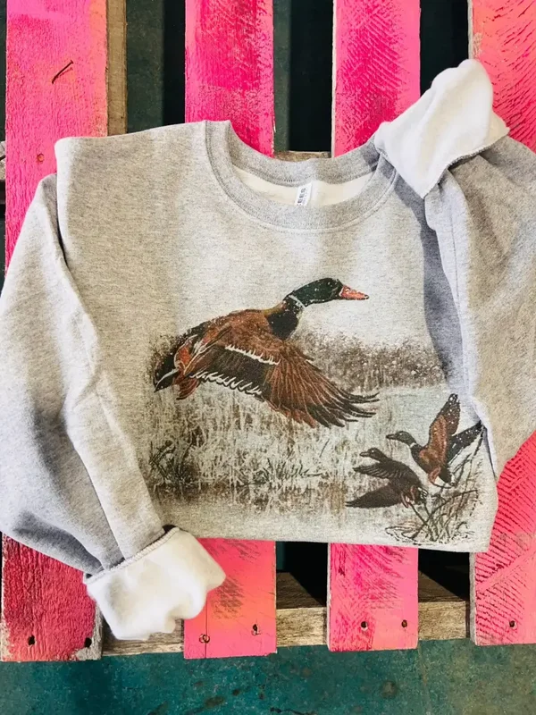 Retro Duck Scene Sweatshirt