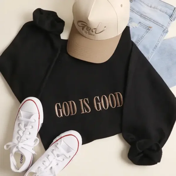 God Is Good Embroidered Heavyweight Sweatshirt