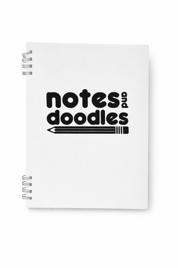 Grey notes & doodles notepad