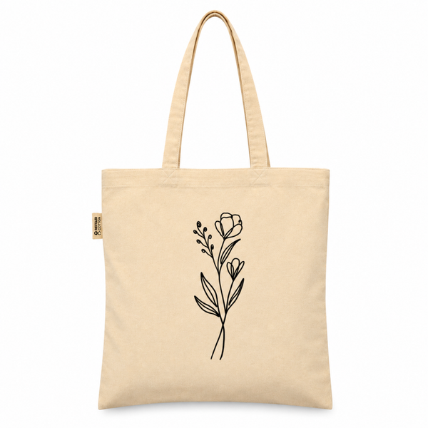 Delicate flowers tote