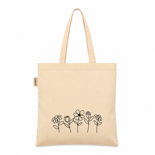 Row of flowers tote