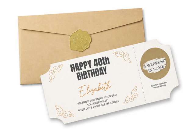 Scratch off gift voucher