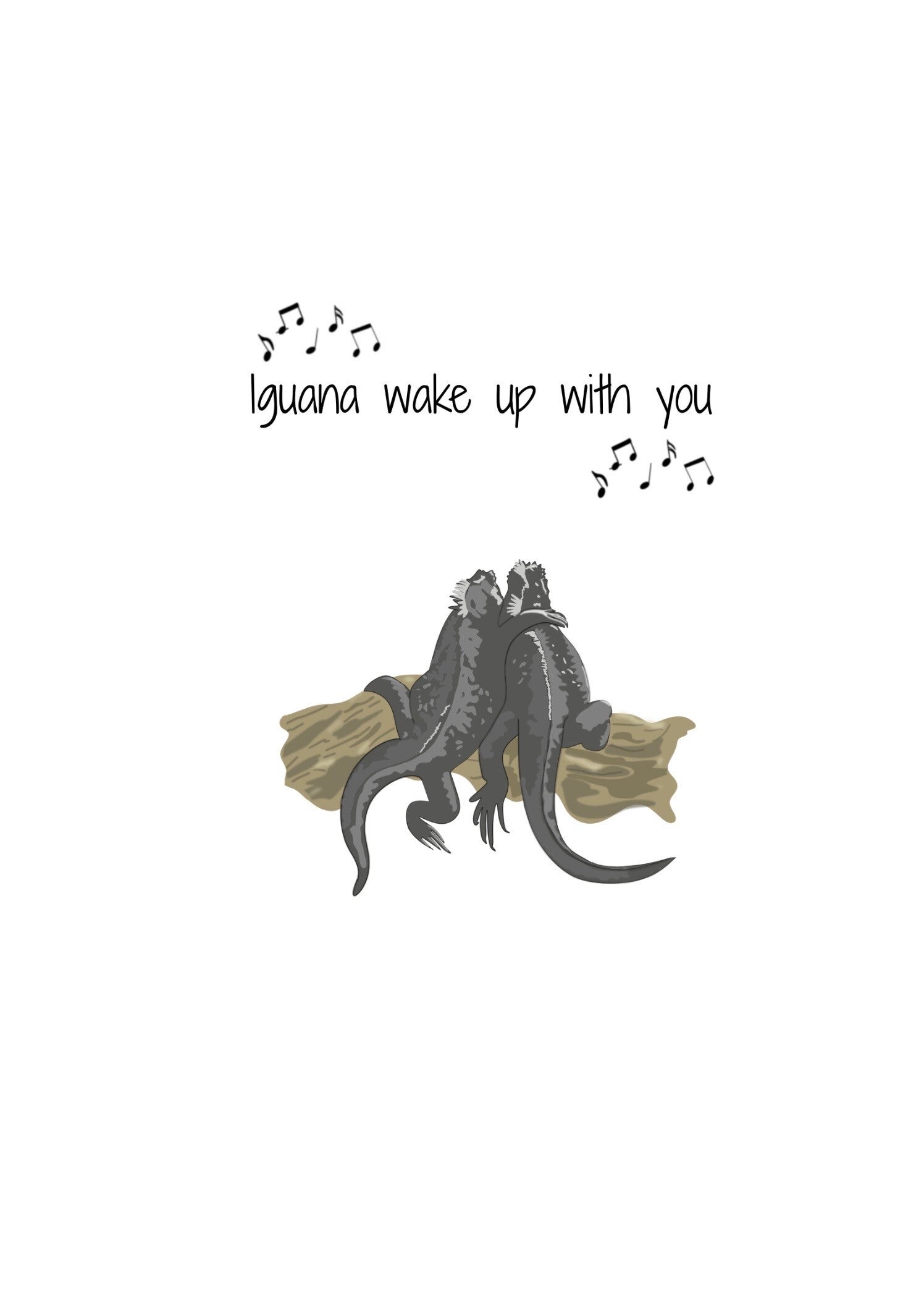 Iguana wake up with you