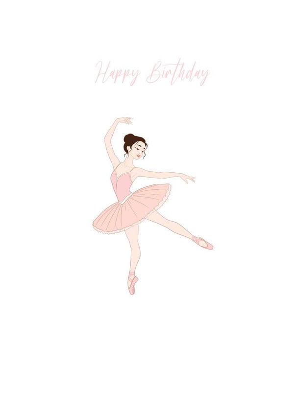 Ballerina birthday card