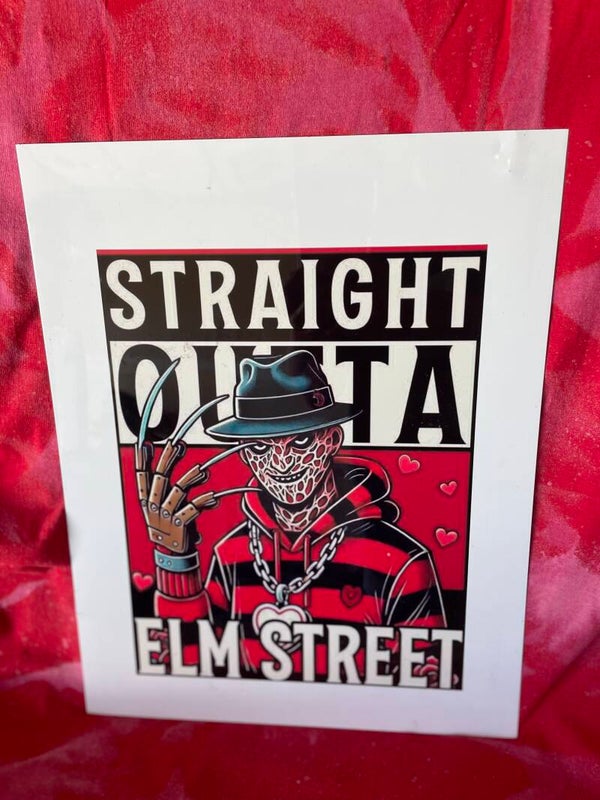 Straight Outta Set ( Freddy, Jason, Chucky, Micheal Meyers) -11x13 Metal Prints