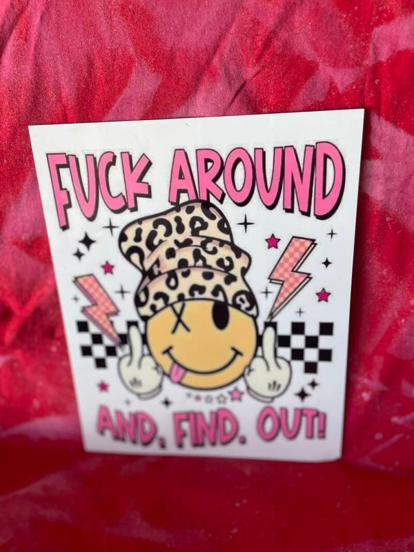 **** Around and find out 8x10 metal Print