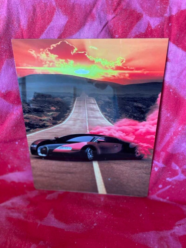 Black Sports car 8x10 metal Print