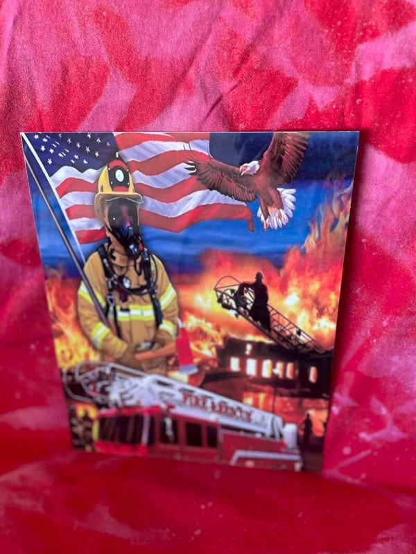 Fireman 8x10 metal Print