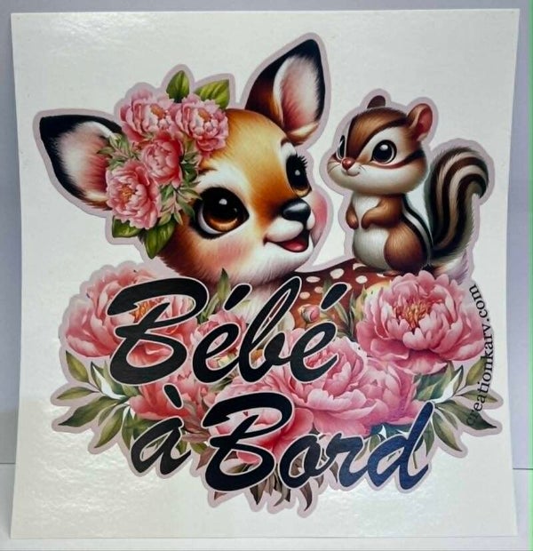 Bébé à bord (faon et écureuille)