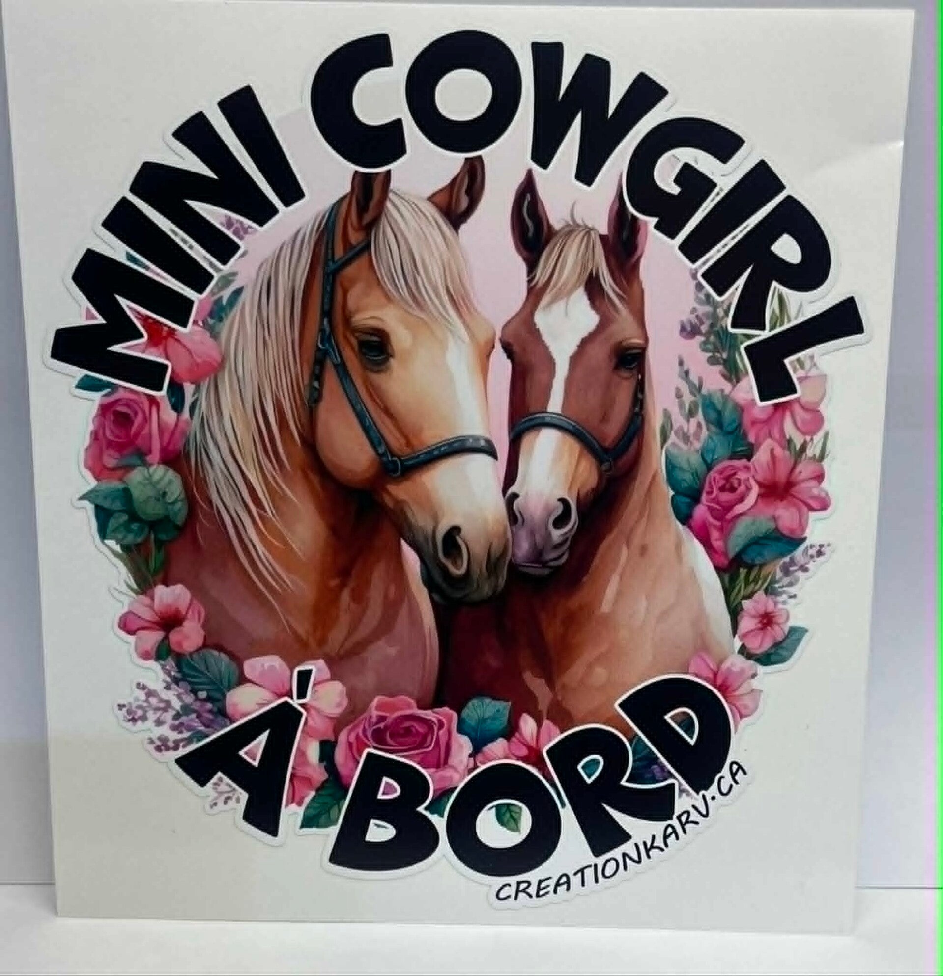 Mini cowgirl à bord