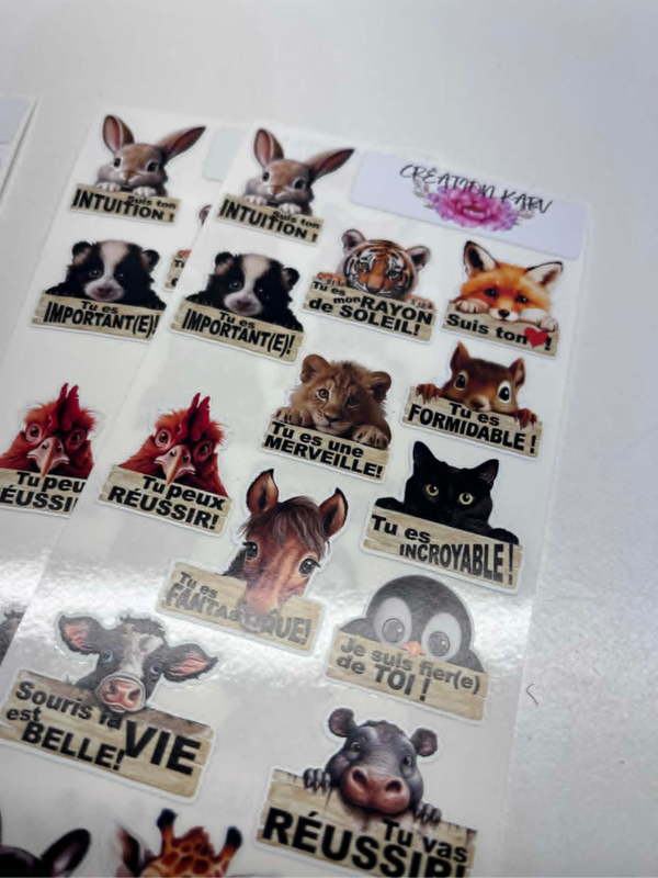 Autocollant motivation animaux