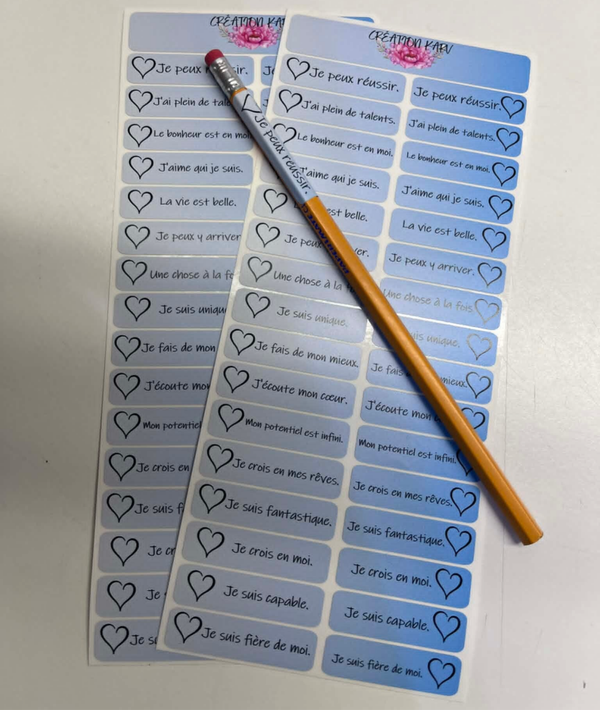 Estime de soi coeur bleu