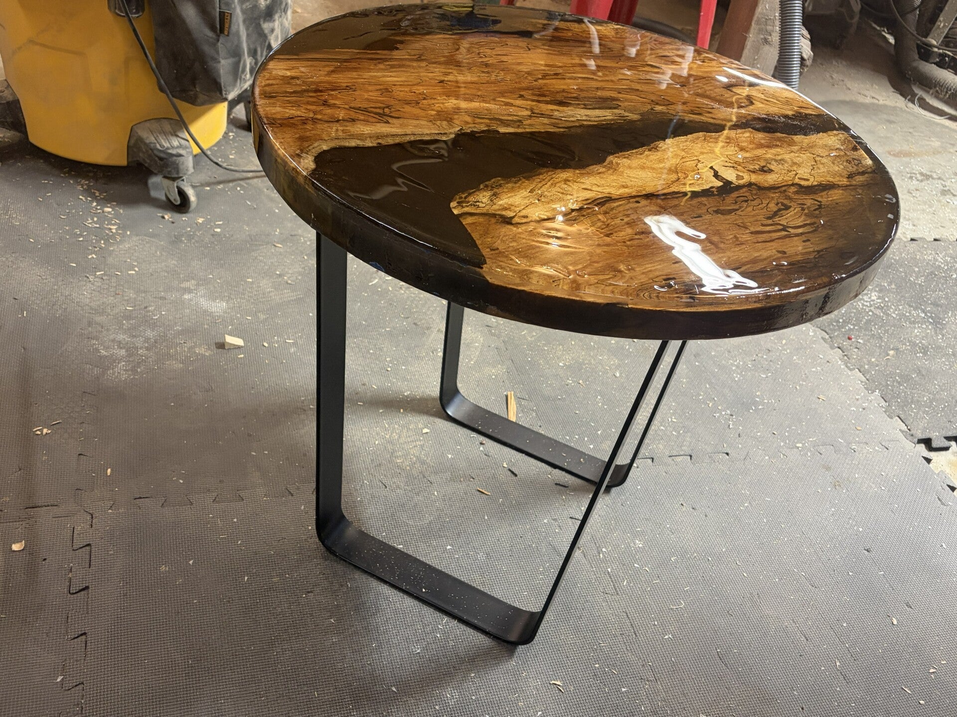 Maple Medallion in black epoxy