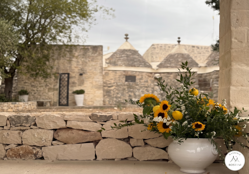 Masseria Bostini a Ostuni: casa vacanza su una collina privata e patio tra gli ulivi