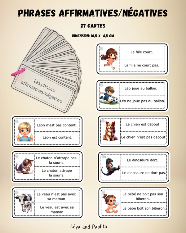Phrases affirmatives / négatives pdf