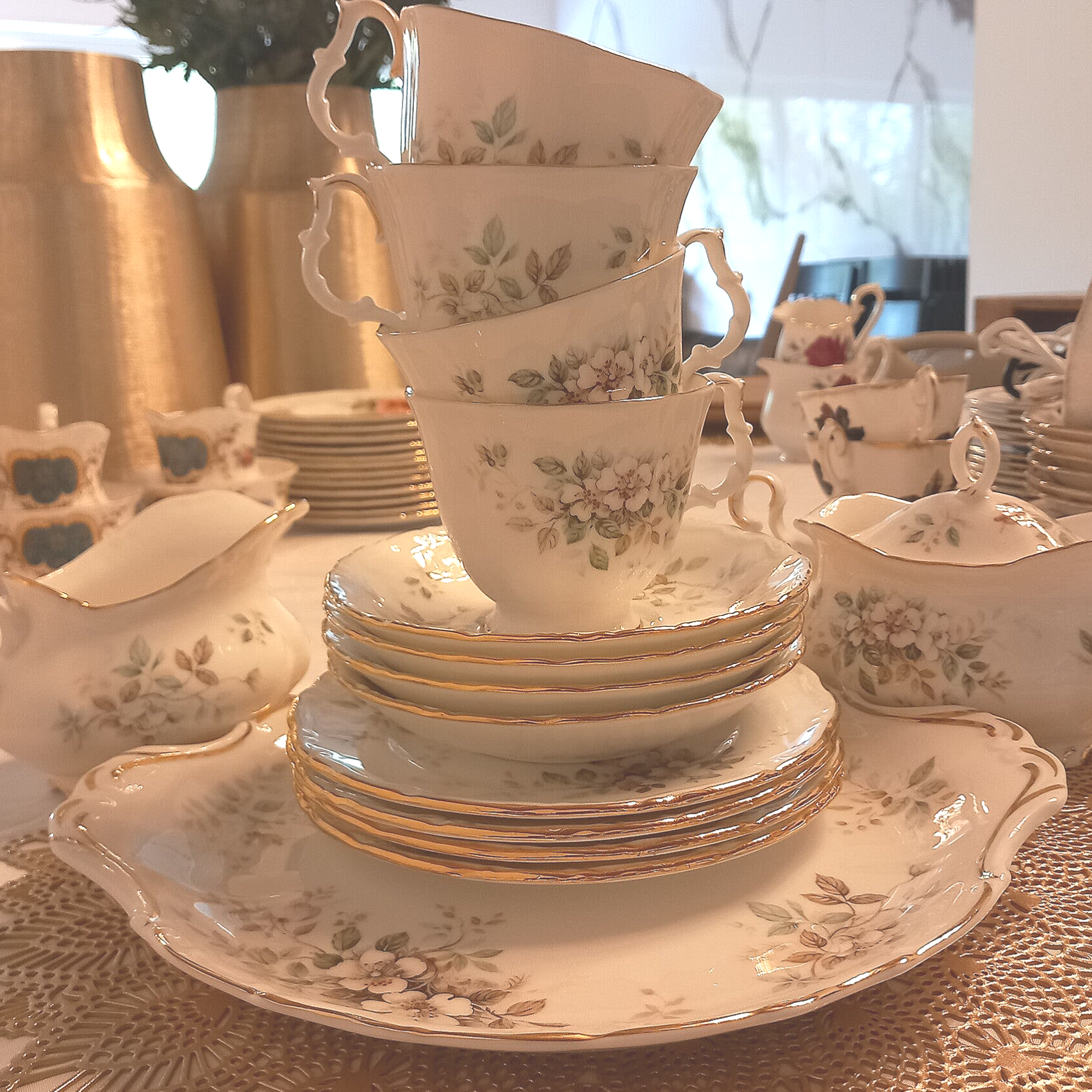 Royal Albert Thee- en Taartset - Haworth (4 Personen)