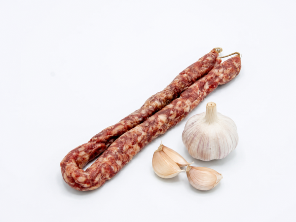 Droge worst met knoflook
