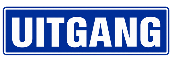 Uitgang Sticker – Blauw/Wit | Uitgangsaanduiding