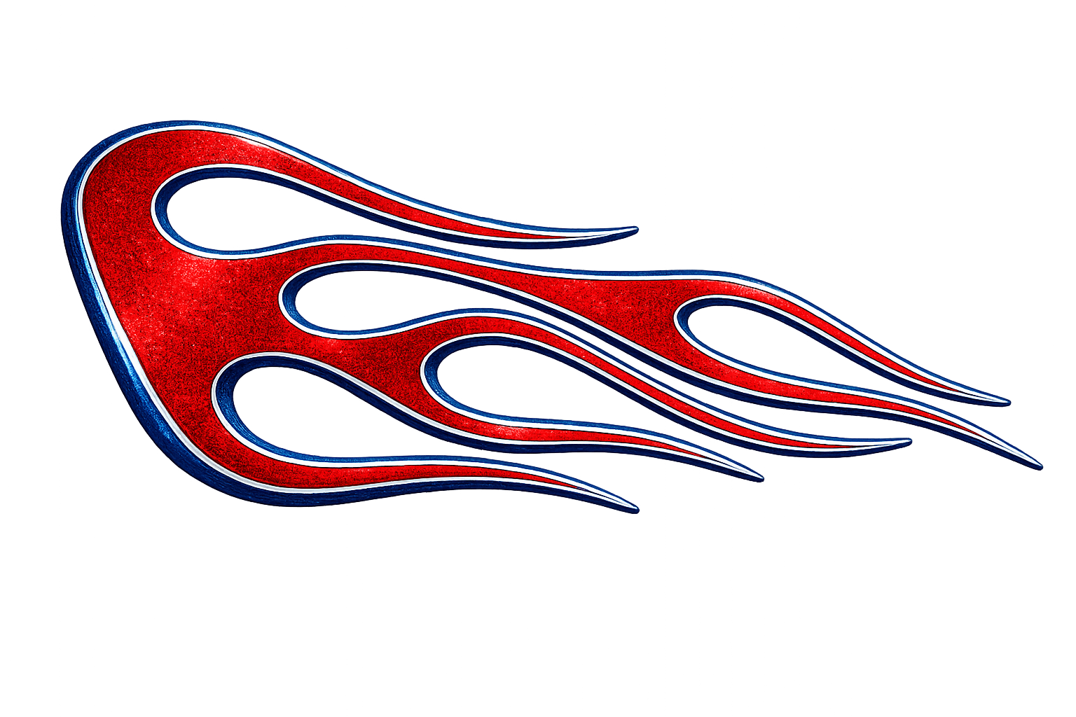 Motorcycle Side Decalset LHS/RHS Candy Red Metal Flakes