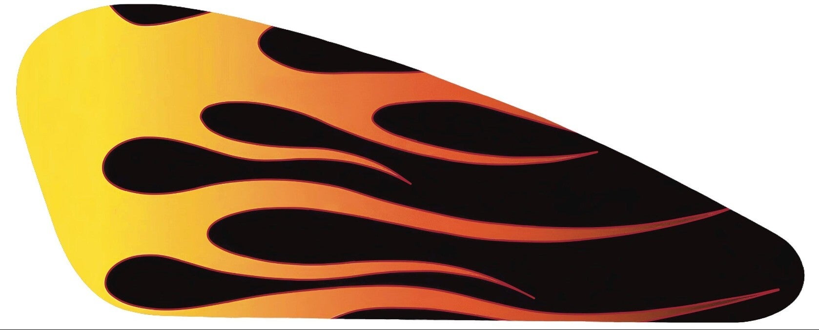Motorcycle Side Decalset LHS/RHS Classic Flames