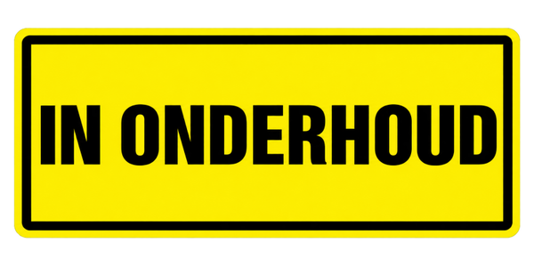 In Onderhoud – Waarschuwingssticker
