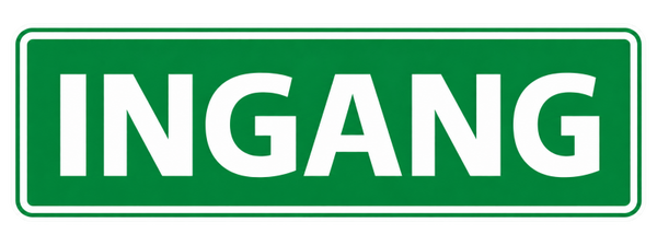 Ingang Sticker – Groen Informatiebord | Toegangsaanduiding