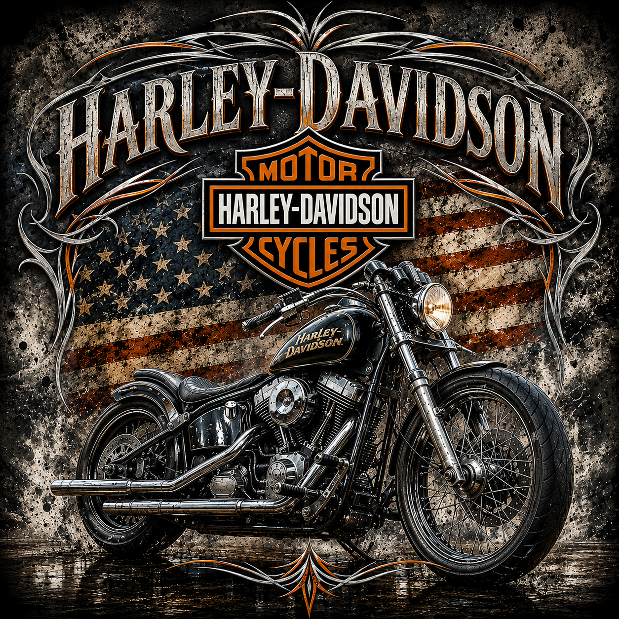Harley-Davidson Inspired Hoodie – Premium Biker Design
