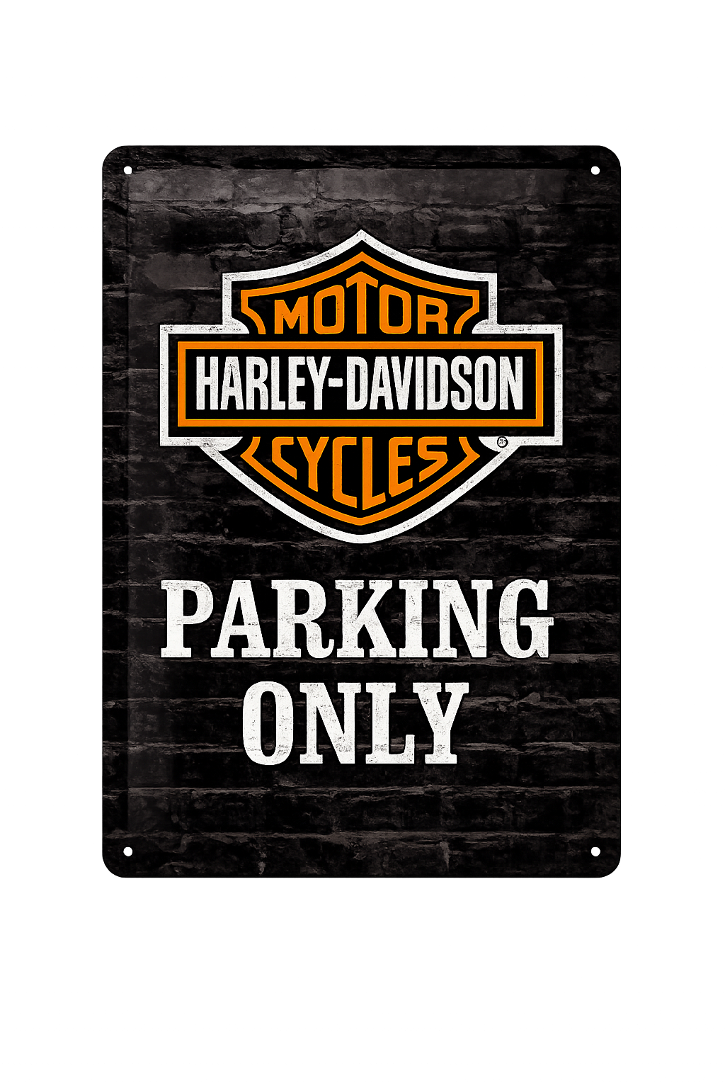 Wanddecoratie " Harley Motorcycle Parking Only"
