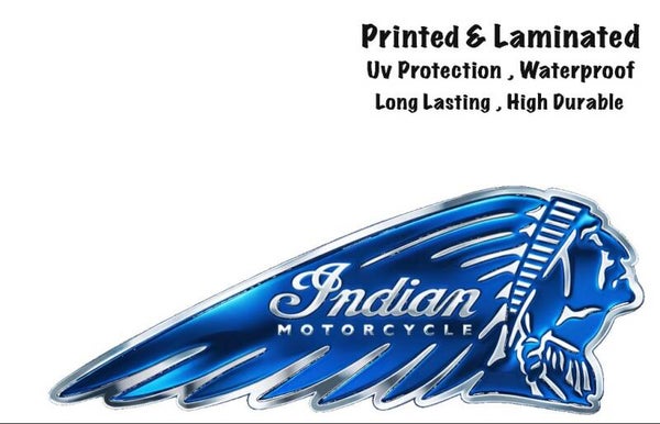 Set Motorcycle Fueltank Side Decals Indian