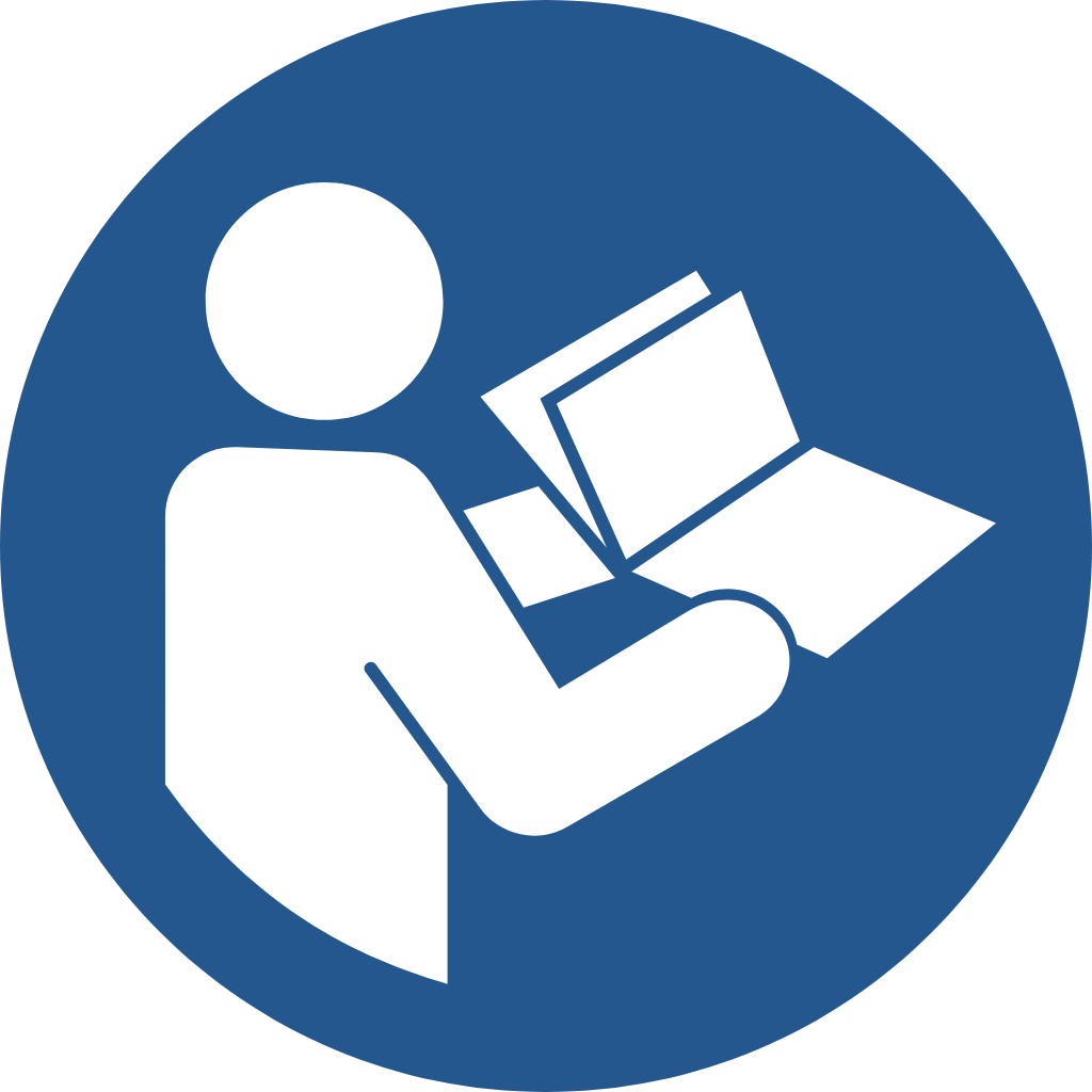 ISO 7010 M002 – Handleiding lezen verplicht Sticker