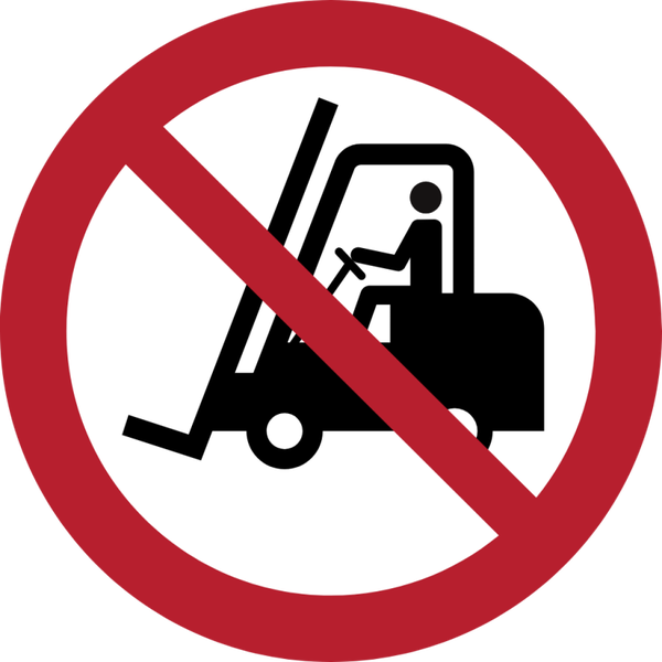ISO 7010 P006 – Verboden voor heftrucks Sticker