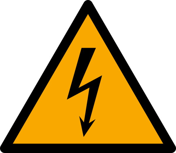Elektrisch gevaar Sticker – ISO 7010 W012