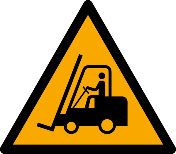 Heftruckgevaar Sticker – ISO 7010 W014