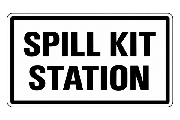 Spill Kit Station Sticker – Absorptiemiddelen & Morsbestrijding