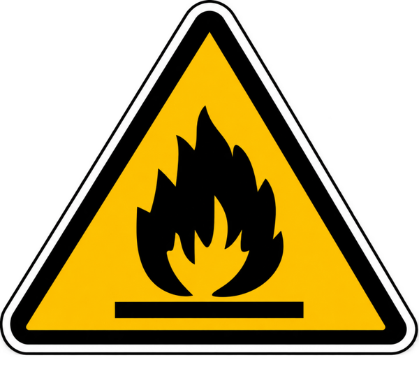 Brandgevaar Waarschuwingssticker - ISO 7010 W021