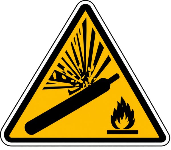 Explosiegevaar Gasfles - ISO 7010 W029