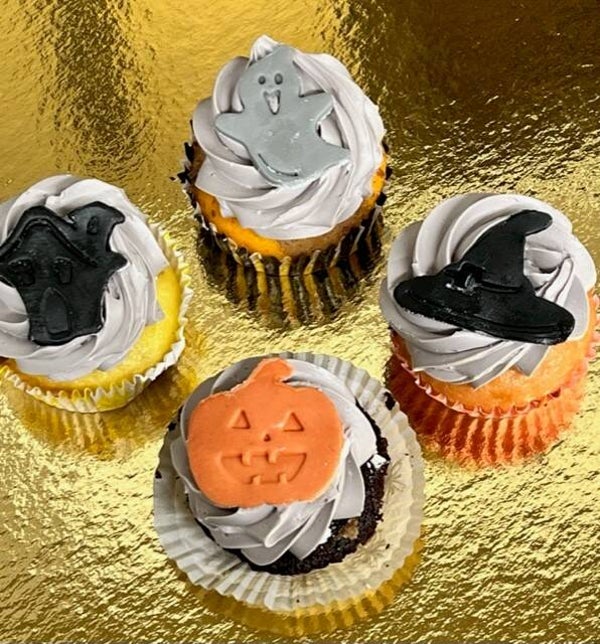 Cupcakes Halloween ( 4 stuks assorti )