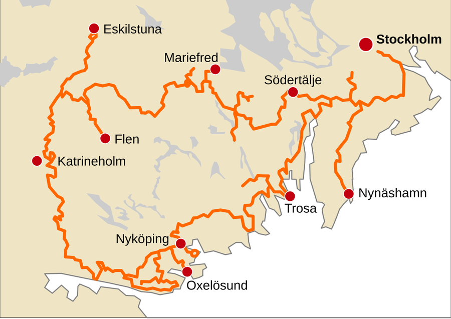Sörmlandsleden map