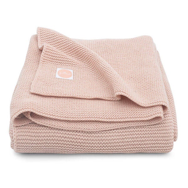 Babydeken 75x100 - Basic Knit Pale Pink - Jollein