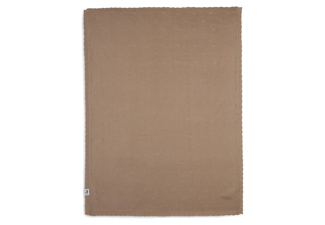 Babydeken 100x150cm Pointelle Biscuit GOTS - Jollein