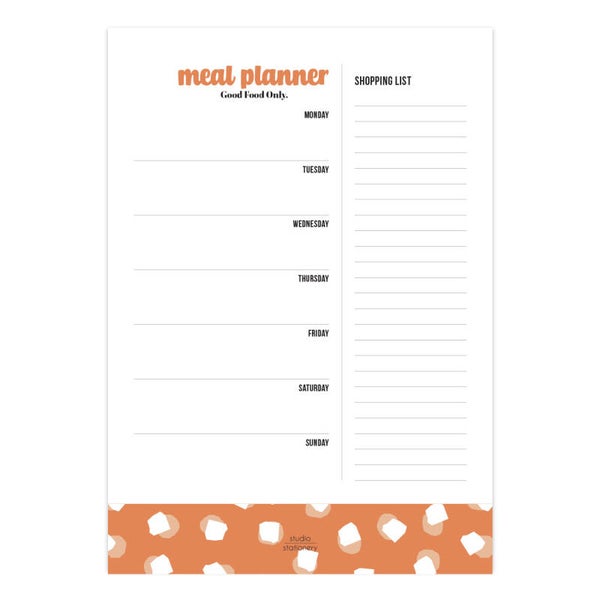 Meal Planner - Dots Copper - Studio Stationery